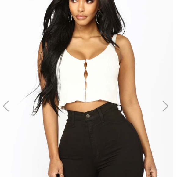 Fashion Nova Tops - Fashion Nova White Knit Crop